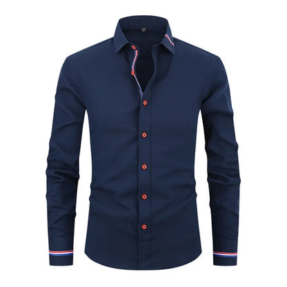 Men’s Classic Striped-Detail Button Shirt