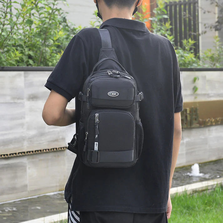Adjustable Multi Pocket Crossbody Sling Bag