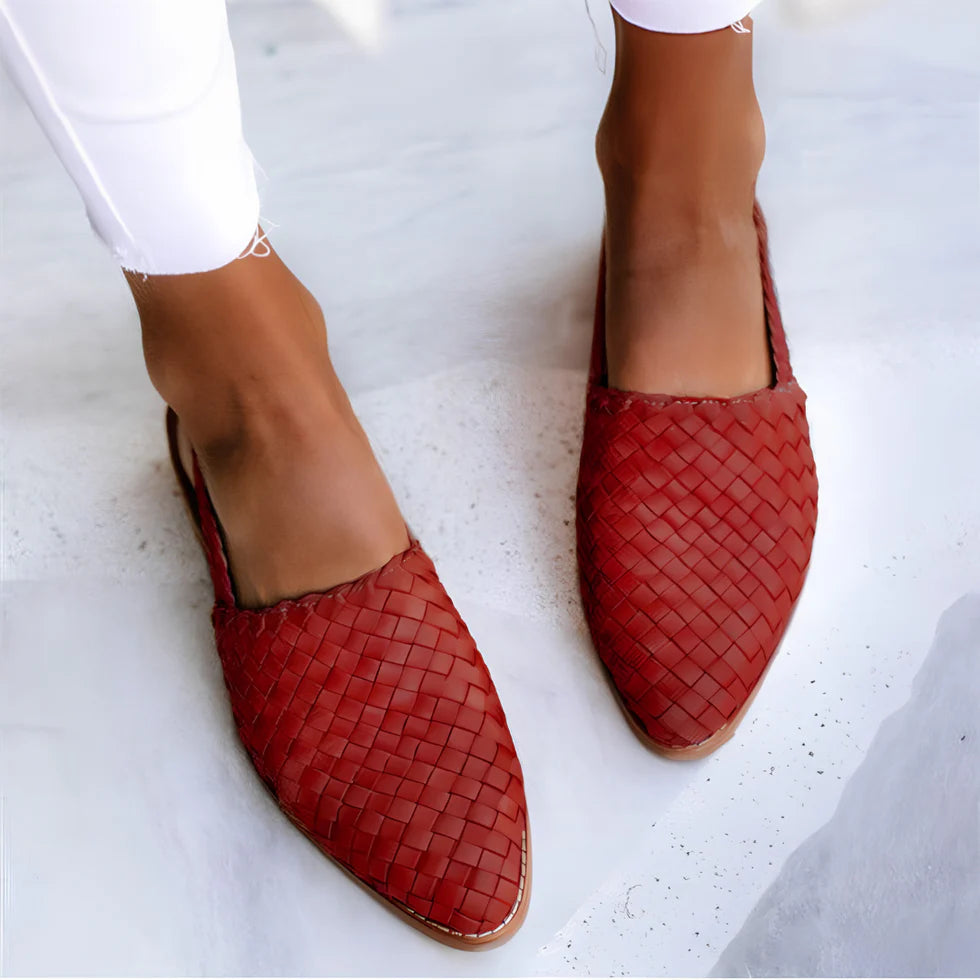 Women's Woven Slingback Flat Shoes
