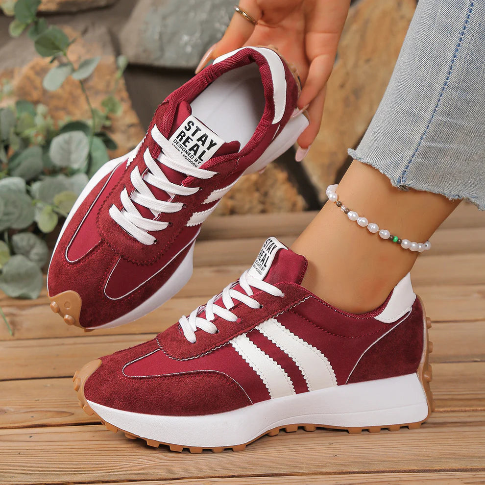 Women's Lace-Up Retro Low-Top Sneakers
