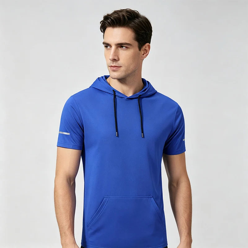 Men's Short Sleeve Hooded T-Shirt