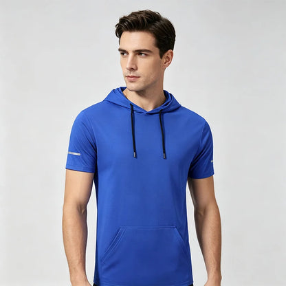 Men's Short Sleeve Hooded T-Shirt