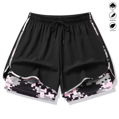Women's Athletic Layered Running Shorts