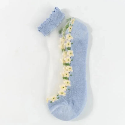 Women's Floral Lace No-Show Socks