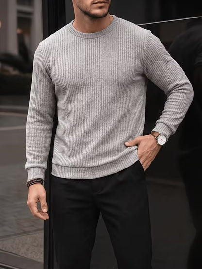 Men's Ribbed Crew Neck Sweater