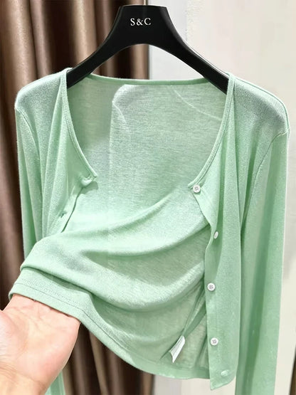 Women's Button-Front Cardigan