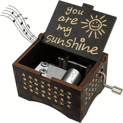Music Box with Hand Crank Melody