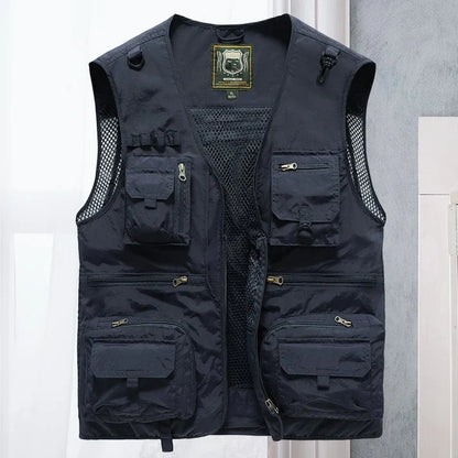 Men’s Lightweight Breathable Multi-Pocket Utility Vest