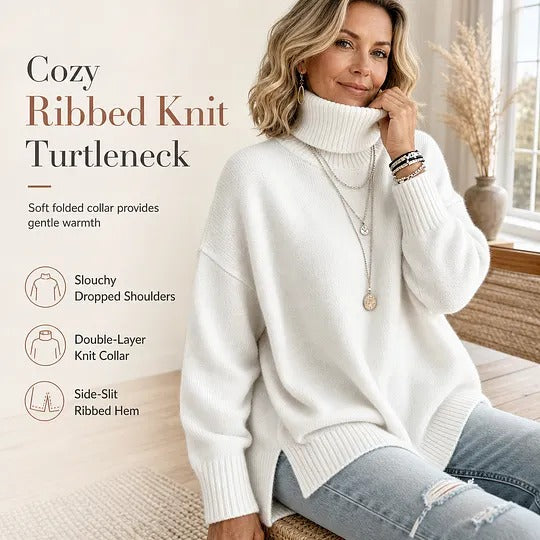 Women's Ribbed Turtleneck Sweater