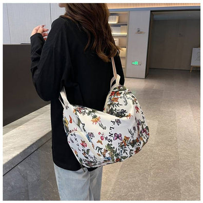 Women's Floral Print Convertible Backpack Bag