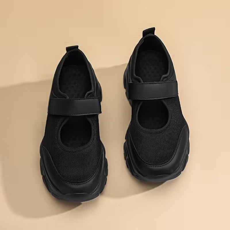 Women’s Black Thick-Sole Mary Jane Flats