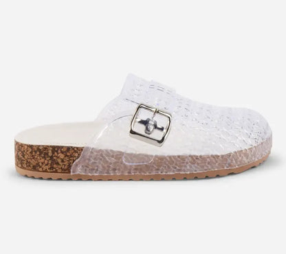 Women's Woven Jelly Slip-On Mules