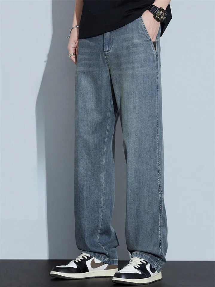 Men's Loose Straight Denim Jeans
