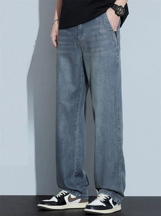 Men's Loose Straight Denim Jeans
