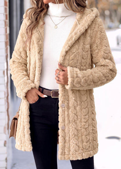 Women's Hooded Button-Front Coat