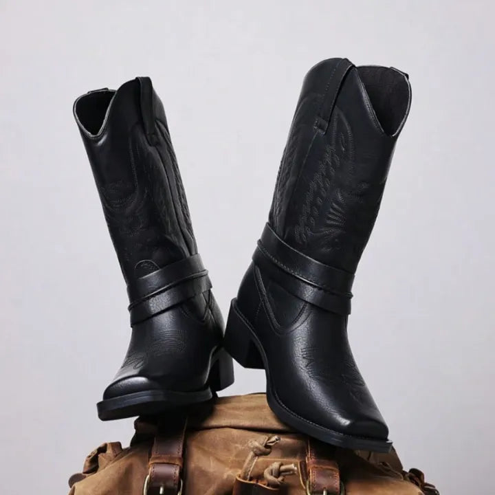 Men's Embossed Tall Boots