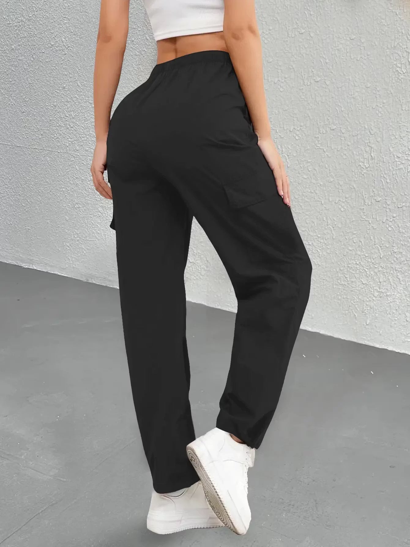 Women's Multi-Pocket Drawstring Cargo Pants
