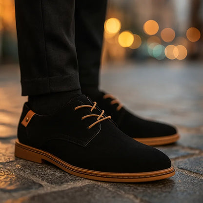 Men's Lace-Up Panel Detail Dress Shoes