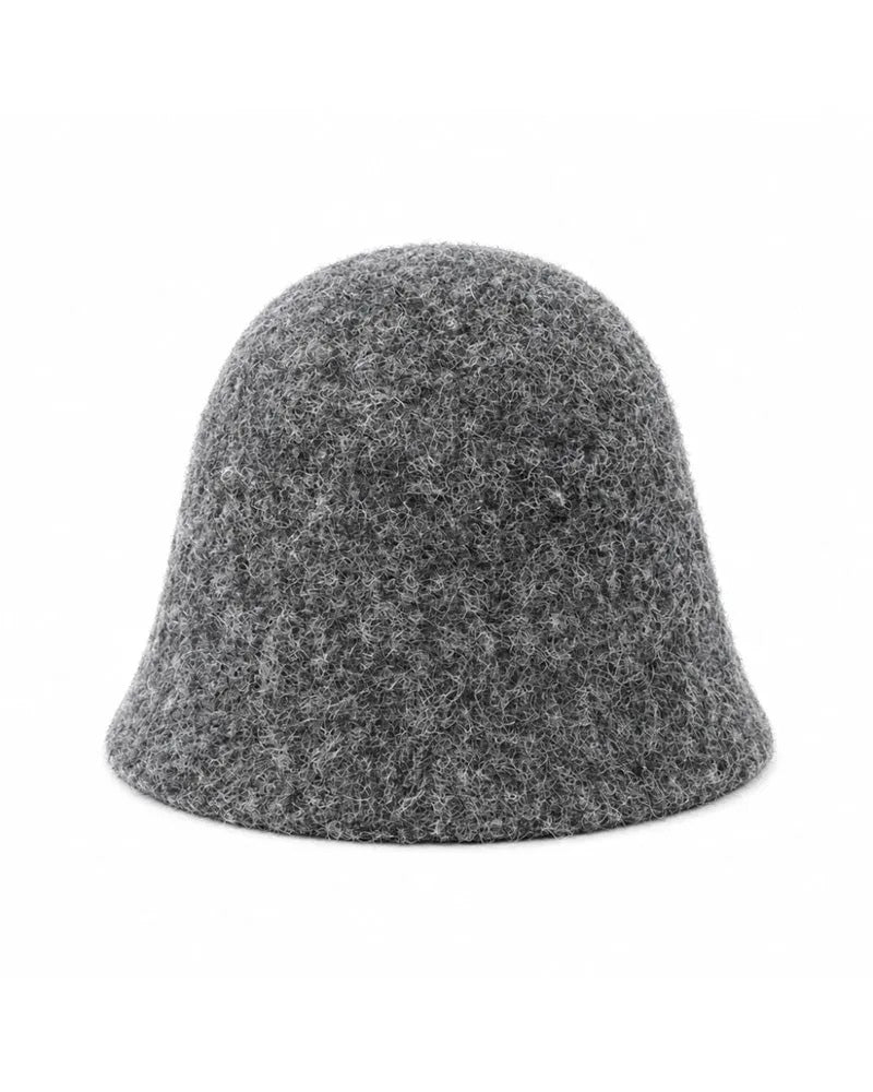 Women's Textured Bucket Hat with Rounded Crown