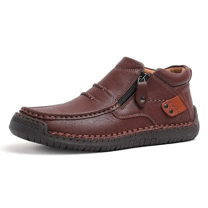 Men's Leather-Look Slip-On Boots