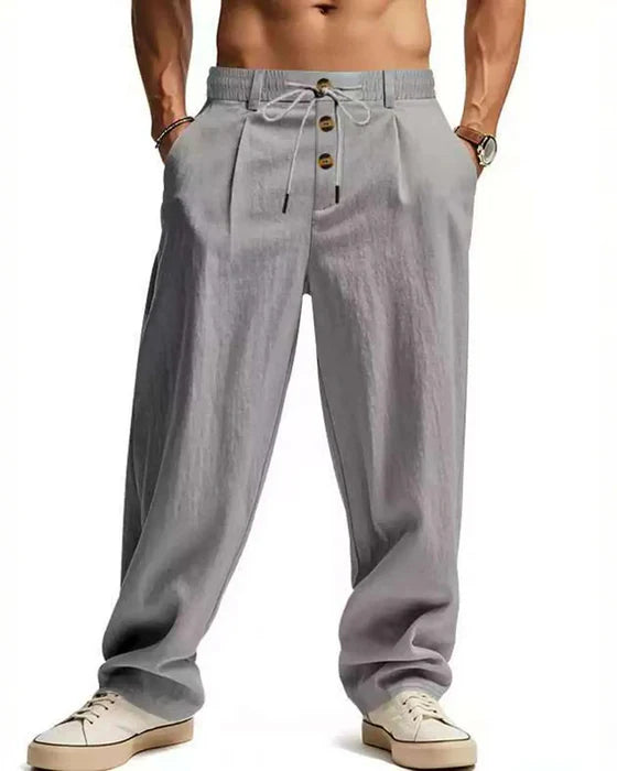 Men’s Casual Drawstring Straight Leg Pants