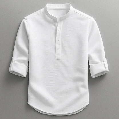Men's Textured Henley Shirt