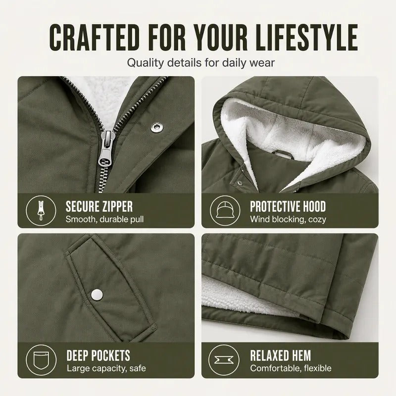 Women's Hooded Zip-Front Jacket