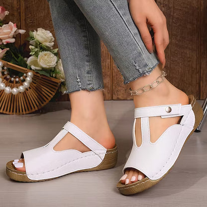 Women's Open-Toe Wedge Slide Sandals