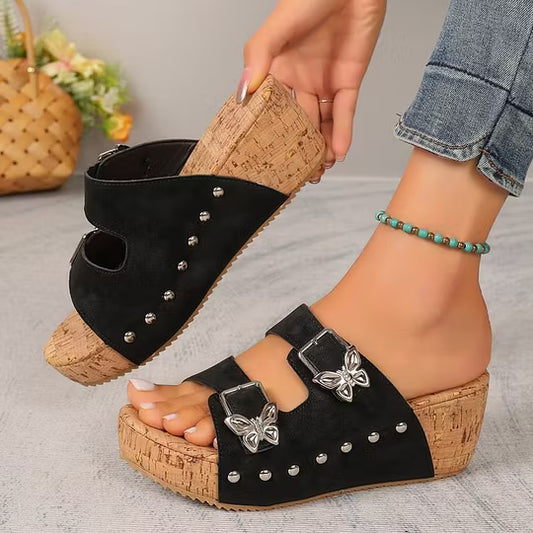 Women’s Wedge Heel Buckle Sandals