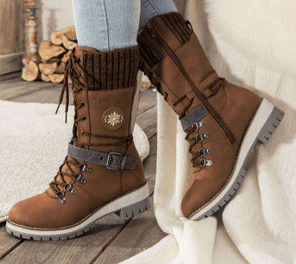 Women's Lace-Up Buckle Boots