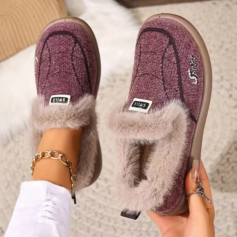 Women’s Fuzzy Slip-On Shoes
