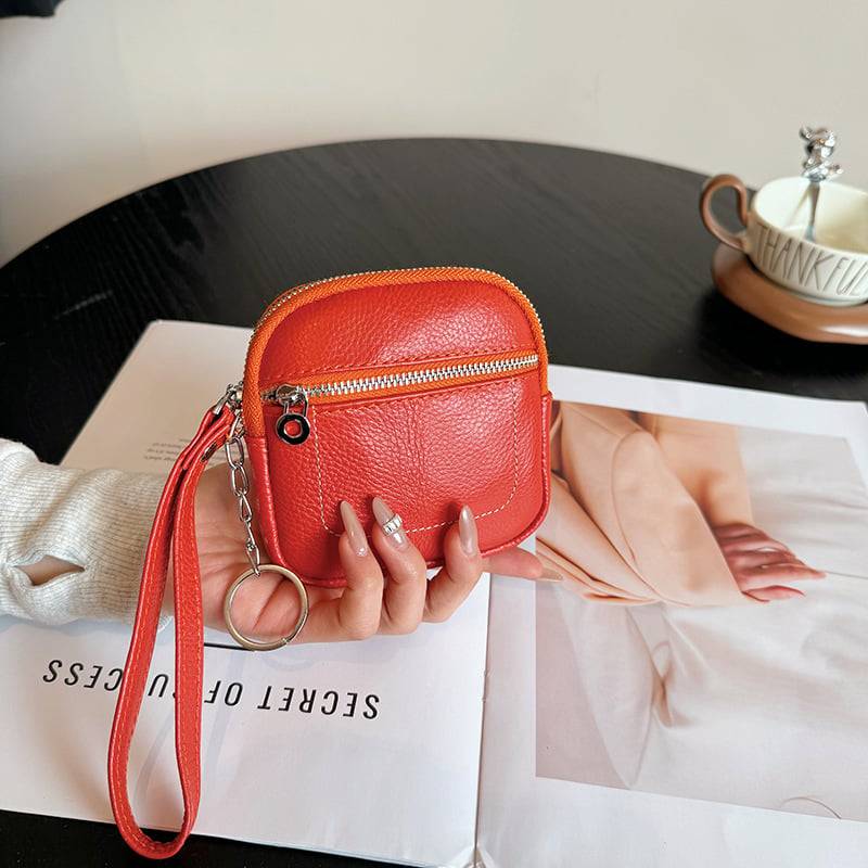 Mini Zip Coin Purse with Wrist Strap