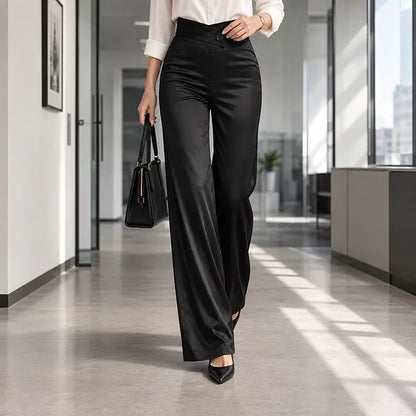 Women's High-Waisted Wide-Leg Pants