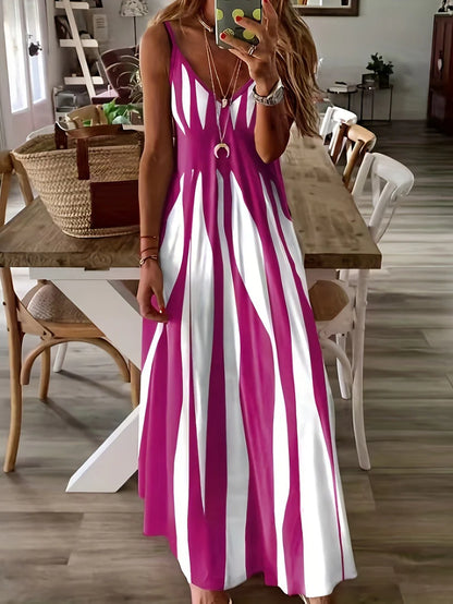 Women's Printed Spaghetti Strap Maxi Dress