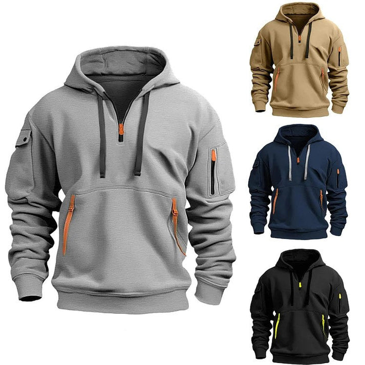 Men's Half-Zip Pocket Hoodie