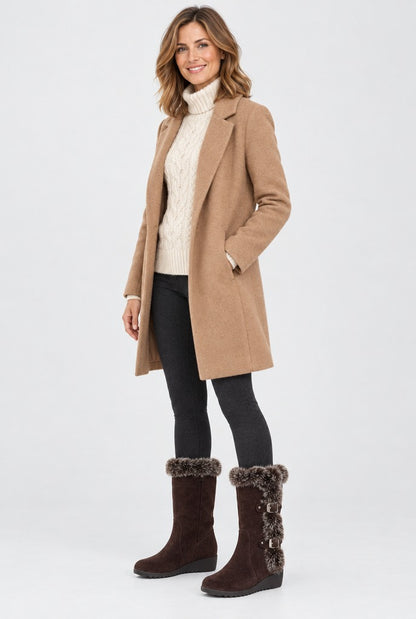Women's Buckle Detail Winter Boots