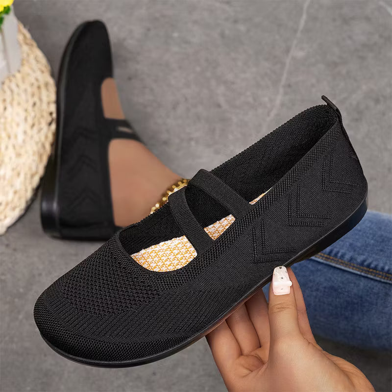 Women's Knit Mary Jane Flats