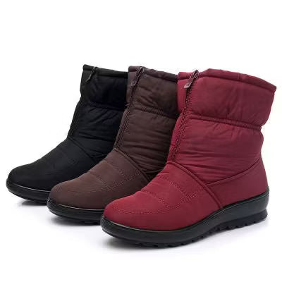 Women's Padded Ankle Boots with Side Zipper