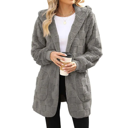 Women's Hooded Textured Cardigan