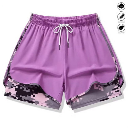 Women's Athletic Layered Running Shorts
