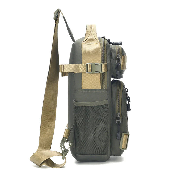 Adjustable Multi Pocket Crossbody Sling Bag