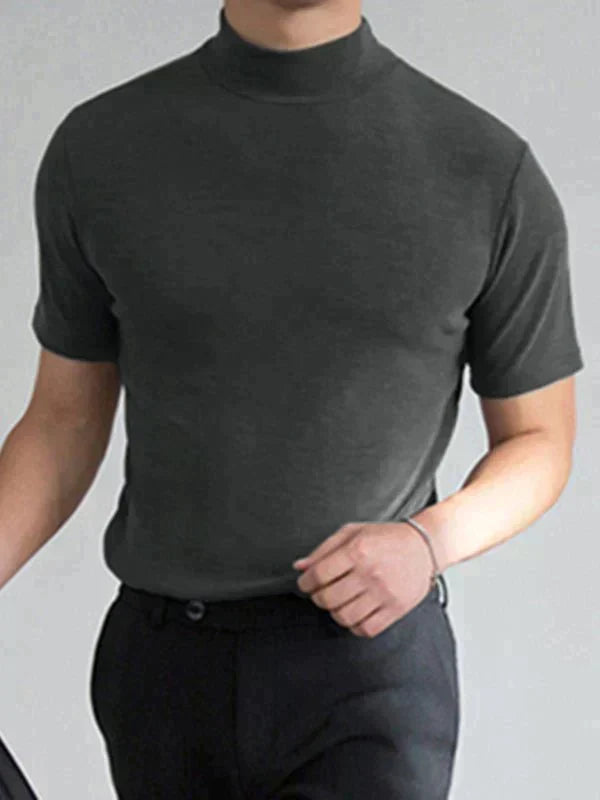 Men’s Fitted High-Neck T-Shirt