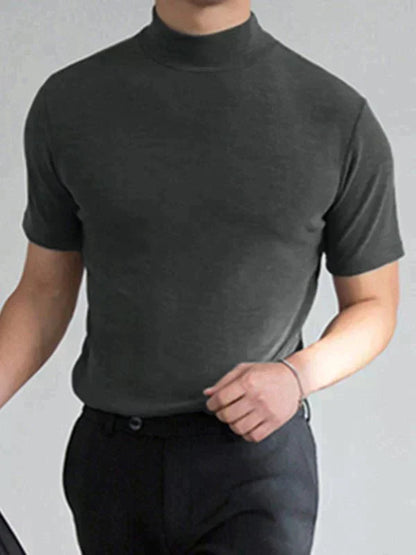 Men’s Fitted High-Neck T-Shirt