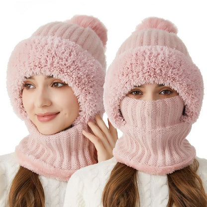 Women's Knit Hat with Neck Cover