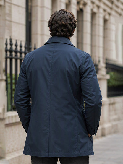Men's Button-Front Collared Coat