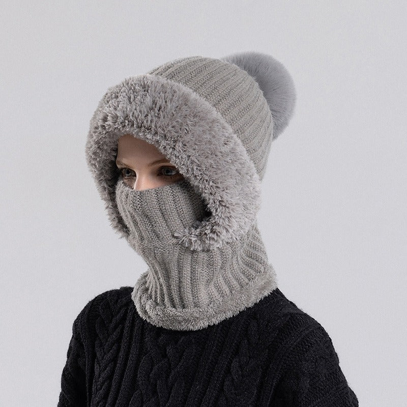 Women's Knit Hat with Neck Cover
