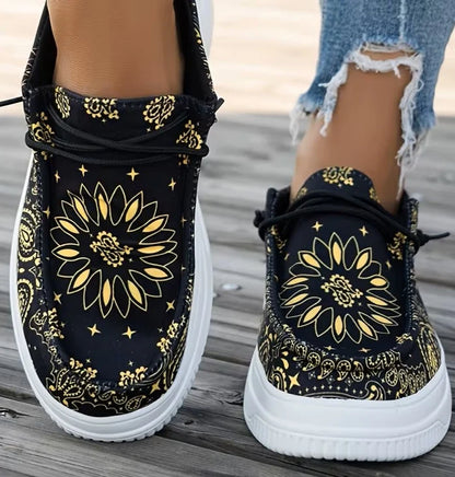 Women's Printed Platform Mule Sneakers