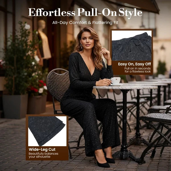 Women’s Sequin Wide-Leg Pants