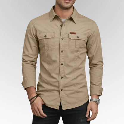 Men's Button-Front Casual Shirt