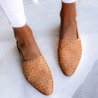 Women's Woven Slingback Flat Shoes